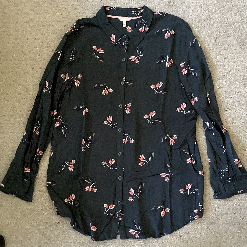 JOULES Elvina floral button-down blouse, US 10 (UK 14).